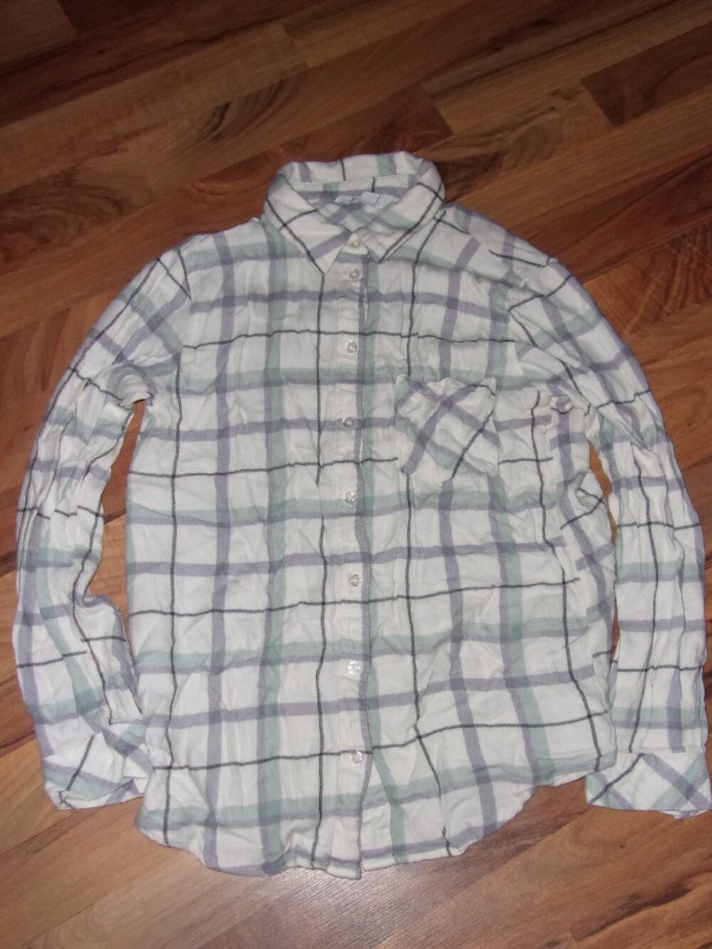 size extra small womens white plaid shirt button up gorpcore